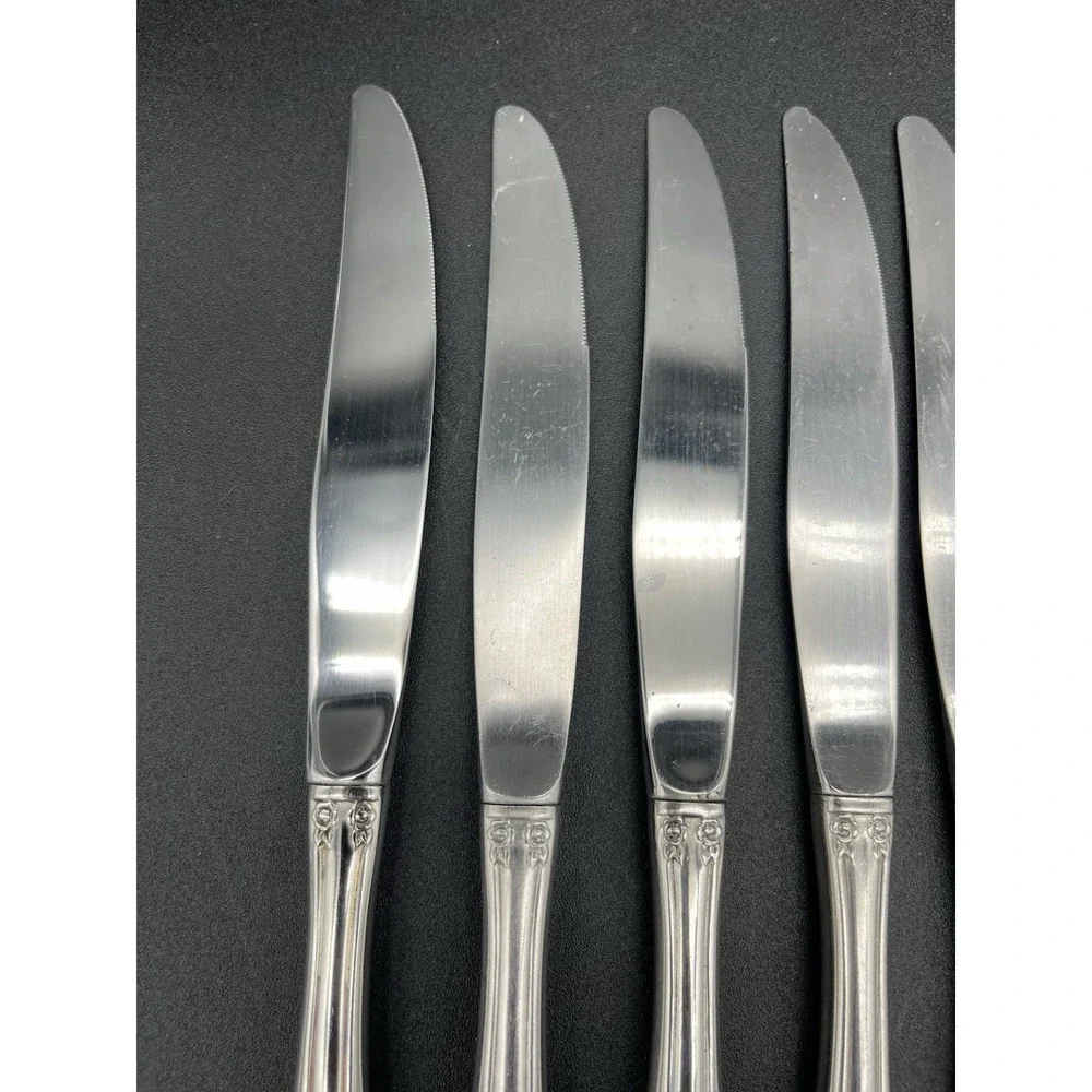Dinner knife Set Brahms Stainless Distinction Plus By Oneida Silver 6 Pieces